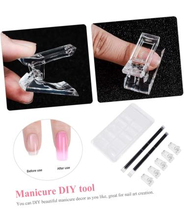 FOMIYES 7 Sets Nail Extension Set Fake Manicure Patch Builder Assistant Tool Finger Extension Manicure Tool DIY Nail Patches Manicure Clamp Flower Claw Clips Nail Set Crystal Plastic - Buy Online on GoSupps.com