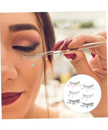 FRCOLOR 6 Pairs Sequin False Eyelashes Colored Eyelashes Pride Makeup Cosplay Lashes Color Lashes Lashes with Fake Eyelashes Sequins Lash Extensions Flash Chip Natural Miss Imitation - Buy Online on GoSupps.com