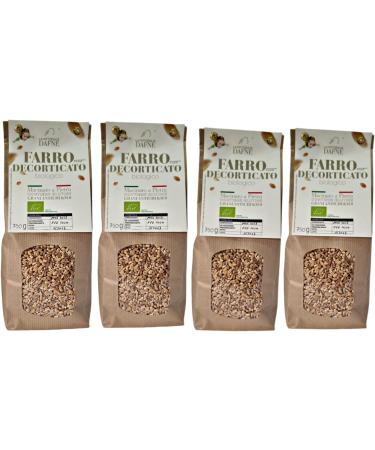 ORGANIC HULLED SPELLED ANCIENT CEREALS IN BEANS PRODUCTION IN ITALY PACK 4 PACKS OF 750 GRAMS - Buy Online on GoSupps.com