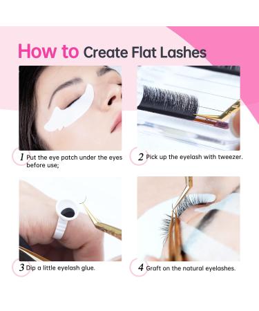 Buy Beauty7 Flat Lash Extensions - Ellipse Individual Volume Eyelashes 12mm D Curl 16 Rows Split Tips - International Shipping Available - Buy Online on GoSupps.com