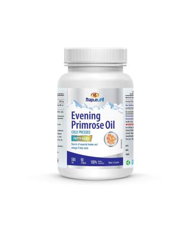 MapleLife Cold Pressed Evening Primrose Oil 500 mg Source of Essential Linoleic and Omega-6 Fatty Acids