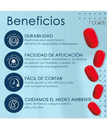  NOOVES NOOVES - Pack of 20 sheets of nail gel with UV/LED curing lamp premium semi-cured self-adhesive with 1 file - Buy Online on GoSupps.com