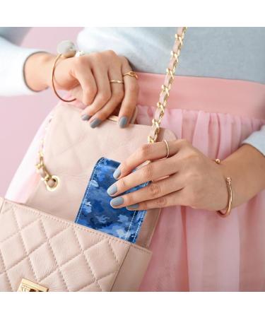 Travel Lipstick Organizer Case - Portable Makeup Bag with Mirror | Abstract Blue Spots Camouflage - Buy Online on GoSupps.com