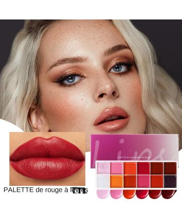 Lip Gloss Palette | Eyeshadow Palettes - Waterproof Moisturizing Kit Vibrant Pigmented Shades 12 Lip Gloss Colors for Women - Buy Online on GoSupps.com
