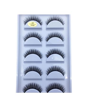 UAMOU 10/50 Boxes 37 Style 5 Pairs Natural 3D False Eyelashes Makeup Fake Eye Lashes Faux Cils Make Up Beauty Maquillaje Cheerfully (Color : 5Pairs X06 Size : 20 Boxes 100Pairs)