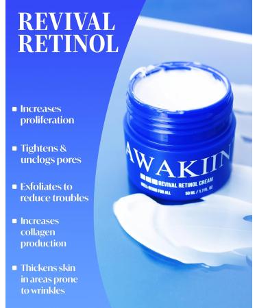 Revival Retinol Cream - Hydrating Moisturizer for All Skin Types | Firming Face & Neck Cream with Vitamin A - Anti-Aging Skin Care for Women (1.70 fl oz - Buy Online on GoSupps.com
