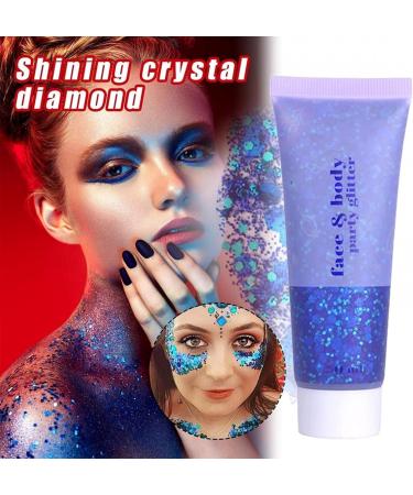  Beliky Girl Glitter gel for the body liquid eyeshadow holographic liquid glitter glitter for nails and face (blue) - Buy Online on GoSupps.com