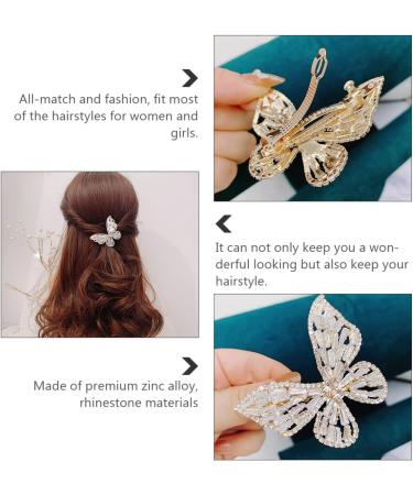 FRCOLOR Rhinestone Hair Clip for Women Butterflies bobby for girls Headwear curls Miss diamond Hair Jaw Clip - Buy Online on GoSupps.com