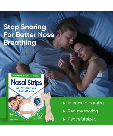 Nasal Strips 100Pcs Nasal Strips for Snoring Stop Snoring and Breathing Smoothly Instant Nasal Congestion on Relief for Improve Sleep Quality - Buy Online on GoSupps.com