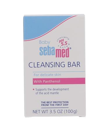 SEBAMED Baby Ultra Mild Cleansing Bar - Hypoallergenic Non-irritating Cleanser with Vitamins and Amino Acids 3.5 Ounces (100g) (1)