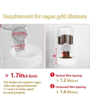 Misyue 1.2L Cat Hanging Automatic Food Dispenser Gravity Pet Auto Feeder for Rabbit Chinchilla Guinea Pig Hedgehog Ferret (WHITE 1PCS)) Plastic - Buy Online on GoSupps.com