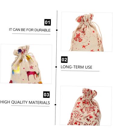 RORPOIR Chrismas 1 Set Christmas Bag Mini Candy Bags Mini Drawstring Bags Christmas Container Elk Jute - Buy Online on GoSupps.com