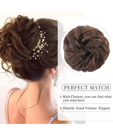 Natural Brown Hair Extensions - Real Hair Updo Ponytail Dutt & Tie 45g Voluminous Style - Buy Online on GoSupps.com