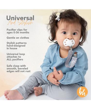 BooginHead Baby PaciGrip Pacifier Clip - Delicate Dot Polka Dots Green/White - Buy Online on GoSupps.com