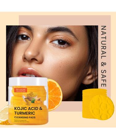 Turmeric Kojic Cleansing Pads Cleaning Pad with Turmeric and Kojic Turmeric Cleansing Pads for Dark Spots Turmeric Face Exfoliating Pads Turmeric Pads Infused Foaming Exfoliating Pads 30PC - Buy Online on GoSupps.com