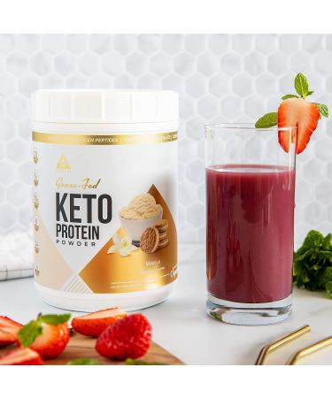 LevelUp Grass-fed Keto Protein Powder with Collagen Peptides, Pure C8 MCT Oil, Irish Butter & Whey Protein Isolate - Chocolate Cream Flavor - Buy Online on GoSupps.com