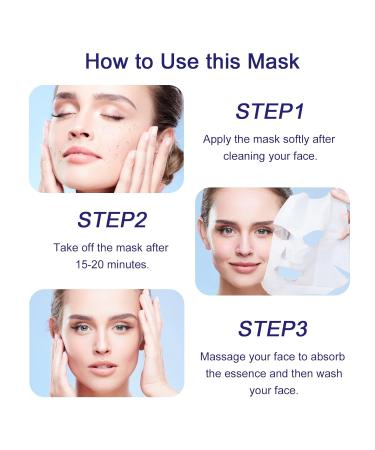 Buy Moisturizing Vitamin C Face Mask - Hydrating & Soothing Skin Care for Men & Women (Pack of 5) - Snow Lotus Silk Mask 3.2 Fl Oz - Buy Online on GoSupps.com