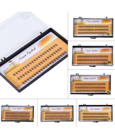 Haofy 3D Volume Artificial Cluster False Eyelashes - 60 Pieces Per Tray Lengths 6mm to 14mm Premium Extensions for Women - Buy Online on GoSupps.com