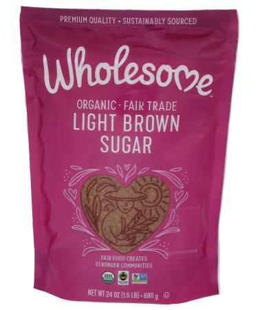 Wholesome Organic Light Brown Sugar 24 Ounce