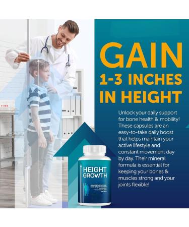 Growth Capsules to Grow Taller Height Growth Maximizer with Calcium for Bone Strength Free from Growth Hormone - Buy Online on GoSupps.com