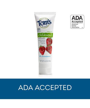 Toms of Maine Kids Silly Strawberry Toothpaste 4.2oz 3-Pack - Natural Anticavity Fluoride Children's Toothpaste - Buy Online on GoSupps.com