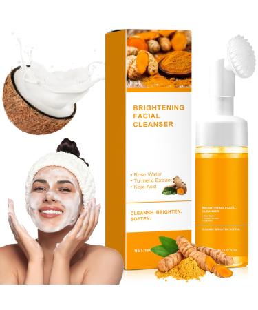 Turmeric Facial Cleanser Turmeric Face Wash Foaming Face Wash Deep Cleaning Moisturizing Easy to Use Turmeric Foaming Cleanser for Oil Dry and All Skin 1 PCS