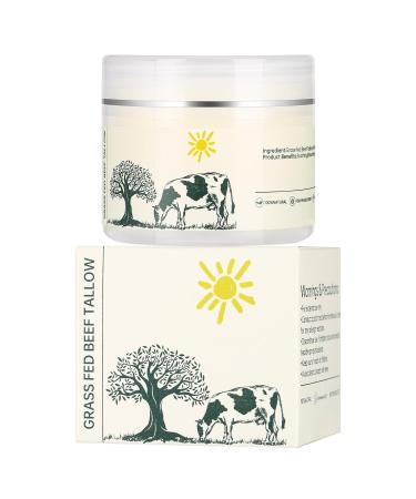 Beef Tallow for Skin Tallow Face Moisturizer Grass Fed Organic Whipped Tallow Balm Unscented Tallow Cream for Face & Body All-Natural Care for Dry Skin - Buy Online on GoSupps.com