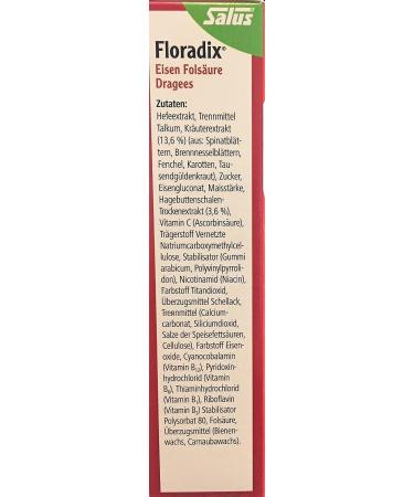 Buy Salus Floradix Iron Folic Acid Dragees - Double Pack (2 x 84 Pieces) | Fast International Shipping - Buy Online on GoSupps.com