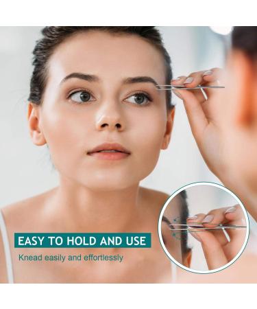 Upmore 4x Stainless Steel Tweezers Set - Silvery Eyebrow Tweezers & Scissors | Precision Tools for Flawless Grooming - Buy Online on GoSupps.com