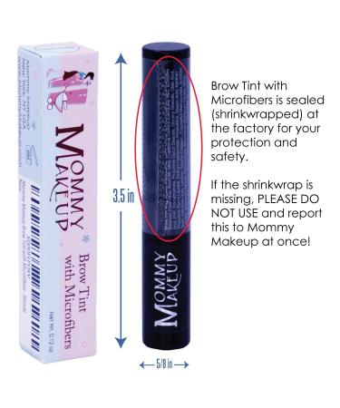 Mommy Makeup Brow Tint with Microfibers - Long Lasting Eyebrow Gel in Sable Brown | Paraben, Talc-free, PETA Certified, Made in USA - Buy Online on GoSupps.com