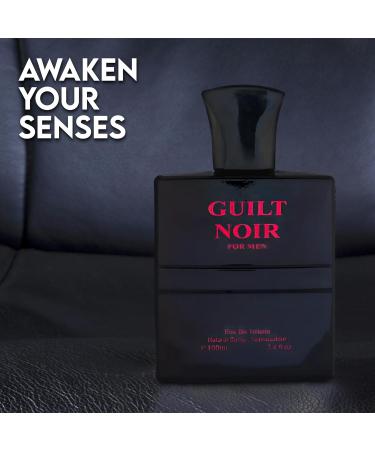 Guilt Noir Black For Men Sensual Woody Fragrance for Men | Long Lasting Cologne Aromatic Scent Eau de Parfum Natural Spray - Great Holiday Gift 3.4 Fl Oz/100 Ml - Buy Online on GoSupps.com