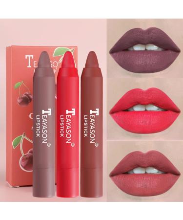Shop Luxurious 3 PC Lipstick Set | Waterproof Matt Nude Lip Kits - Non-Stick & Long-Lasting | Perfect for Every Occasion - Buy Online on GoSupps.com