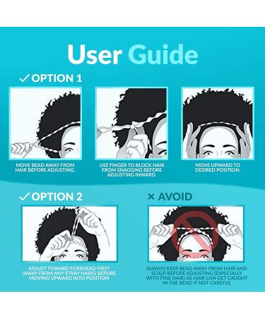 Bunzee Bands - Adjustable Satin Hairbands for Thick Hair - Black (2 Count) - Buy Online on GoSupps.com