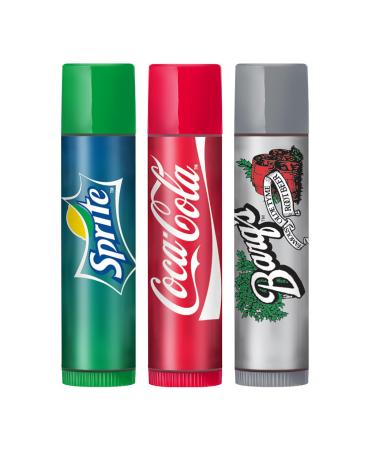 Coca-Cola Flavored Lip Balm Set - Sprite, Coke, Barq's Root Beer - 3 Count Pack for Kids, Men, Women - Buy Online on GoSupps.com