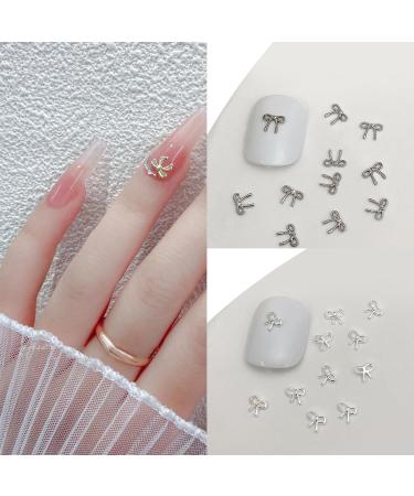 3D Metal Embellishments 20pcs Bowknot Decorations For Individual Styles 03 White K - Buy Online on GoSupps.com