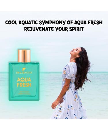F.ragrantia Aqua Fresh Eau de Perfume Spray for Men - Long-Lasting Fresh Aquatic Fragrance - 100ml (3.4 oz) - Classic Men's Cologne with Crisp and Invigorating Scent - Buy Online on GoSupps.com