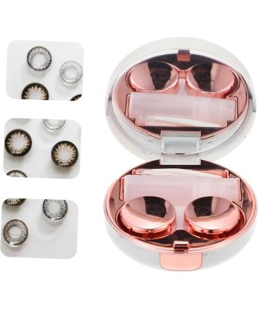 Healeved Contact Lens Container Set - Travel Case with Mirror Marble Design | Eye Contact Holder for Safe Storage - Ideal for International Shipping - Buy Online on GoSupps.com