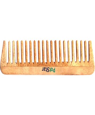 PotStar Handcrafted Wood Hair Comb for Thick, Curly, and Wavy Hair - Non-Static, Eco-Friendly - Made in India - Buy Online on GoSupps.com