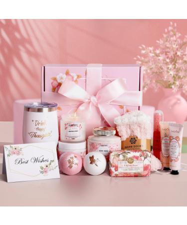 Birthday Gifts for Women 14 PCS Relaxing Spa Gift Basket Box for Mom Sister Her Wife Best Friend Girlfriend Body Self Care Christmas Gifts for Women Happy Birthday Valentine's Day Mothers Day Gifts