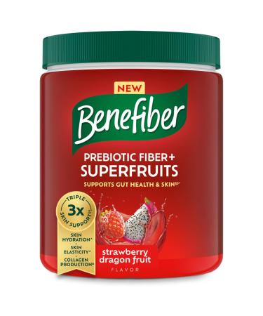 Benefiber Prebiotic Fiber + Superfruits Dietary Supplement Strawberry Dragon Fruit Flavor 8.8 oz (250g)