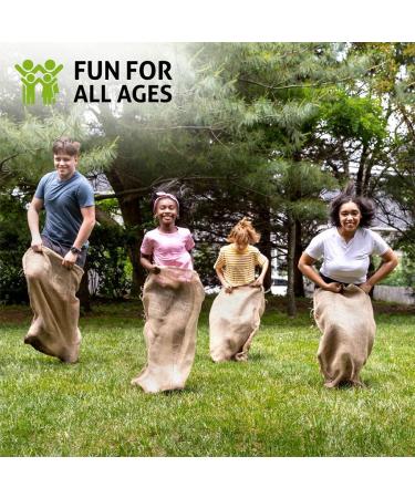 Set of 4 Large Burlap Potato Sack Race Bags 23x40 - Outdoor Lawn Game for Kids & Adults - Easter, 4th of July, Picnic, Family Reunion - Natural Burlap Scent - Pack of 4 - Buy Online on GoSupps.com