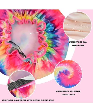 Extra Large Reusable Waterproof Shower Cap for Women - Adjustable & Washable XL Hair Cap - Keep Long Hair Dry with Oversized Shower Hat - Buy Online on GoSupps.com