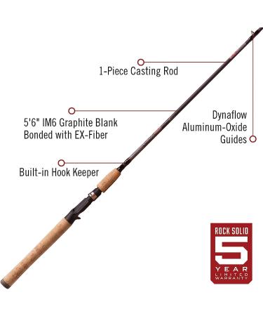 Quantum Graphex 5'6 Medium Casting Rod - M Power | 1pc Rod for Precision Fishing - Buy Online on GoSupps.com