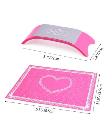 Noverlife Nail Art Silicone Hand Cushion Pillow - Rose Red Manicure Table Mat & Arm Rest for Salon Practice - Buy Online on GoSupps.com