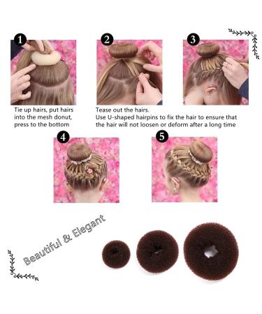21pcs Girls Hair Bun Donut Maker Set with Bobby Pins - Stylish French Twist Styling Kit for Women and Girls - Buy Online on GoSupps.com