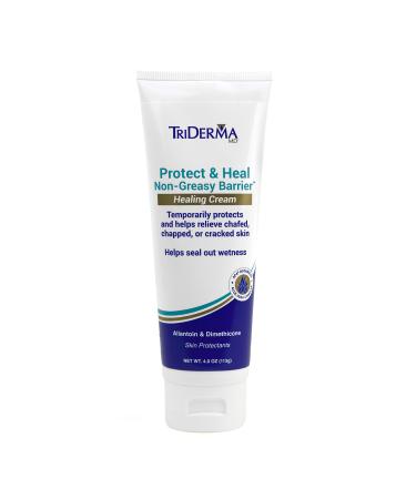 TriDerma Protect & Heal Non-Greasy Moisture Barrier Healing Cream and Skin Protectant for Incontinence Rashes Fragile Skin with Allantoin and Dimethicone 4 Ounce