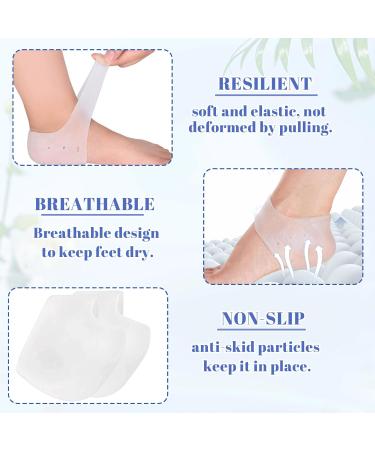 Silicone Heel Protectors - 4pcs Soft Gel Blister Prevention Cups for Plantar Fasciitis Relief - Men & Women - Buy Online on GoSupps.com