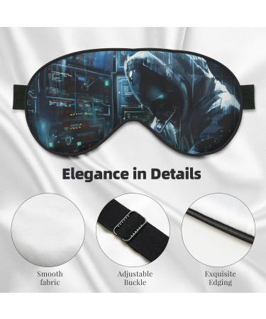SSIMOO Hacker Attack Soft Sleep Eye Mask - Breathable Eye Patch for Women Ideal for Travel & Relaxation Black - Buy Online on GoSupps.com
