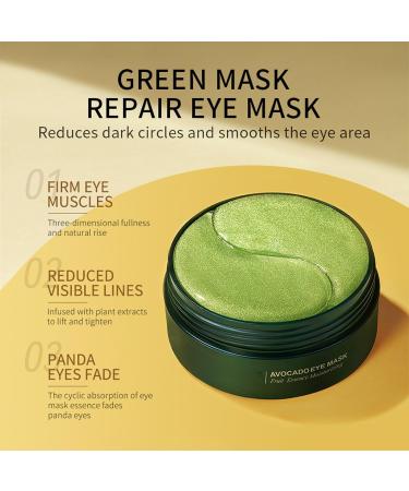 60PCS Zozu Avocado Eye Mask Zozu Eye Patches Masque Yeux Avocat Patchs pour Les Yeux Patch Yeux Anti Cernes Eye Patch Hydrogel Masque Yeux hydratant pour yeux gonfl s et cernes (1 box) - Buy Online on GoSupps.com