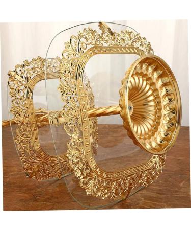 Alipis European Style Fruit Plate Food Tray Decor Cake Stand Golden Tea Table Fruit Plates Desk Child Glass - Buy Online on GoSupps.com